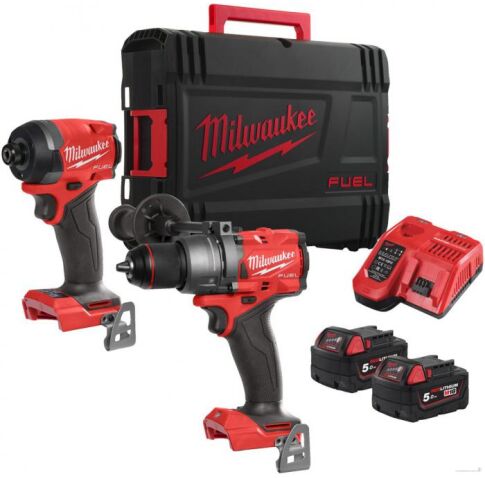 Milwaukee M18 FPP2A3-502X Fuel 4933480873 (шуруповерт, винтоверт, 2 АКБ, кейс)