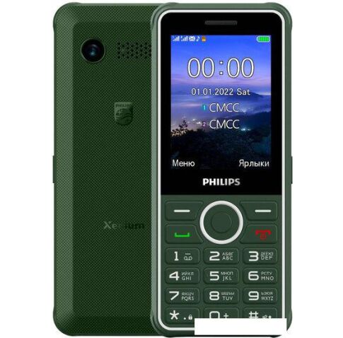 Кнопочный телефон Philips Xenium E2301 (зеленый)