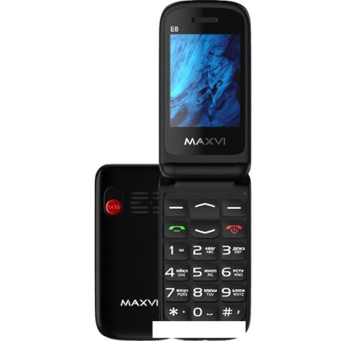 Кнопочный телефон Maxvi E8 (черный)