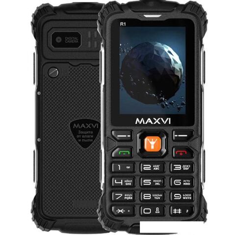 Кнопочный телефон Maxvi R1 (черный)