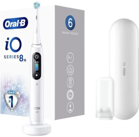 Электрическая зубная щетка Oral-B iO 8 (белый, 1 насадка)