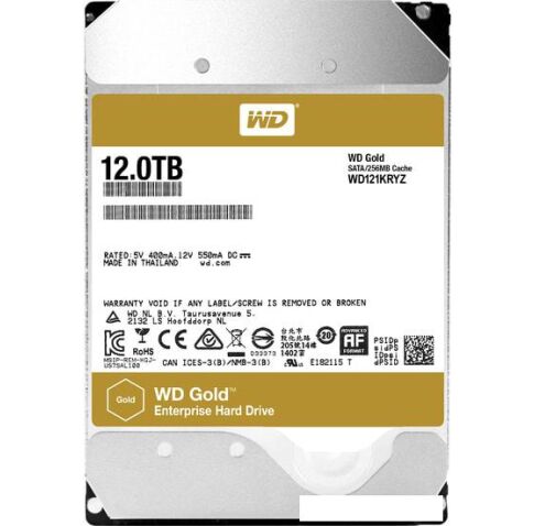 Жесткий диск WD Gold 12TB WD121KRYZ