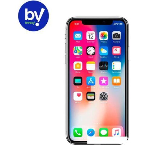 Смартфон Apple iPhone X 64GB Воcстановленный by Breezy, грейд B (серебристый)