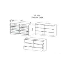 Комод ДСВ Мори МК 1380.6 (белый)