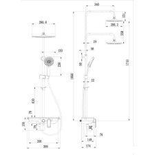 Душевая система  Lemark Tropic LM7012C