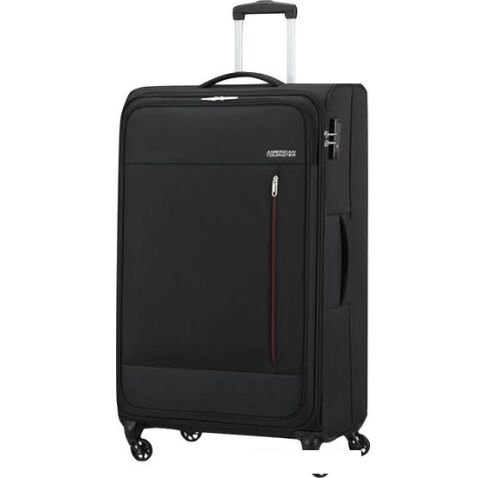 Чемодан-спиннер American Tourister Heat Wave Jet Black 80 см