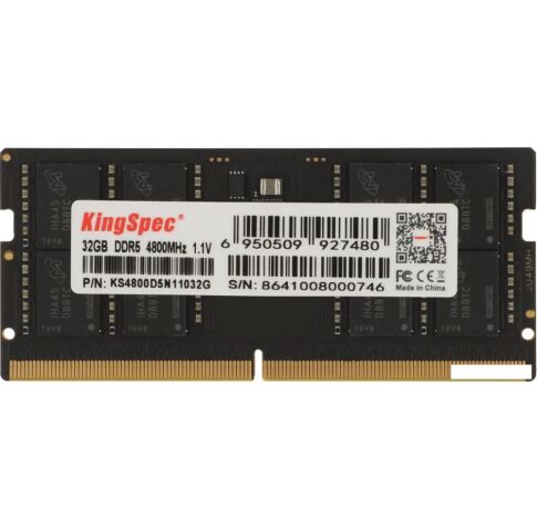 Оперативная память KingSpec 32ГБ DDR5 SODIMM 4800 МГц KS4800D5N11032G