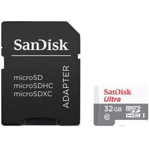 Карта памяти SanDisk Ultra microSDHC SDSQUNR-032G-GN3MA 32GB (с адаптером)