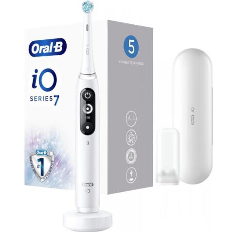 Электрическая зубная щетка Oral-B iO 7 (белый)