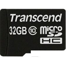 Карта памяти Transcend microSDHC Class 10 32 Гб + SD адаптер (TS32GUSDHC10)
