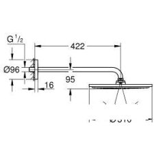 Верхний душ Grohe Rainshower Cosmopolitan 310 [26257000]