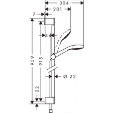 Душевой гарнитур Hansgrohe Croma Select S [26572400]