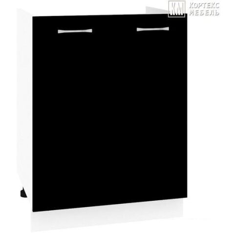 Шкаф напольный Кортекс-мебель Корнелия Лира НШ60м без столешницы (черный)