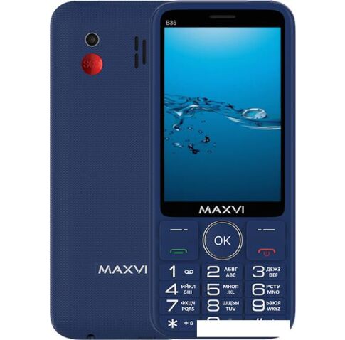 Кнопочный телефон Maxvi B35 (синий)