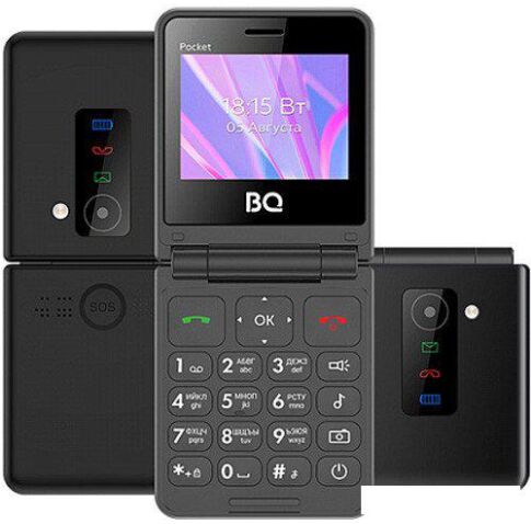 Кнопочный телефон BQ BQ-2456 Pocket (черный)