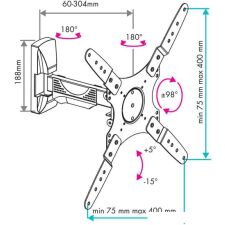 Кронштейн VLK TRENTO-23 (черный)