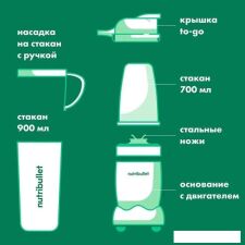 Стационарный блендер NutriBullet Pro NB908MAW