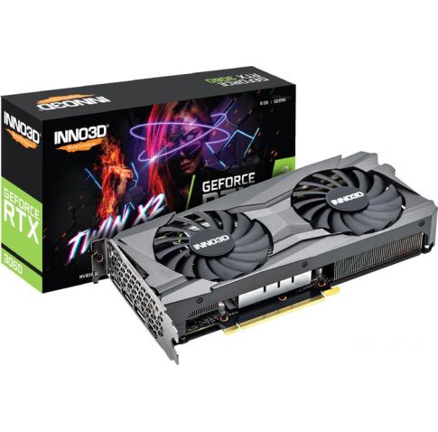 Видеокарта Inno3D GeForce RTX 3060 8GB Twin X2 N30602-08D6X-11902130