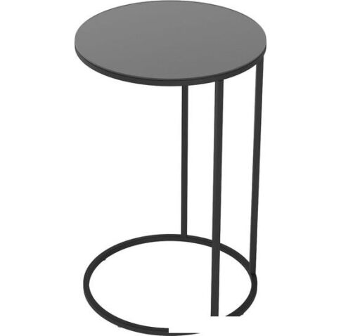 Журнальный столик Калифорния мебель Glass (черный лакобель/черный)