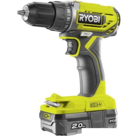 Дрель-шуруповерт Ryobi R18DD2-220S 5133003821 (с 2-мя АКБ, сумка)