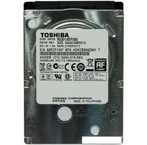 Жесткий диск Toshiba MQ01ABF 500GB (MQ01ABF050)