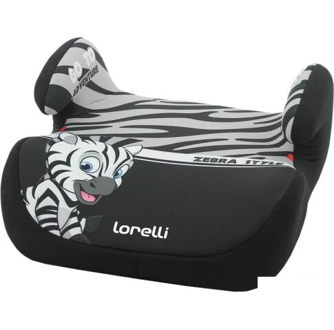 Детское сиденье Lorelli Topo Comfort 2020 (серый/черный, зебра)