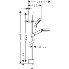 Душевой гарнитур Hansgrohe Crometta 1jet [26533400]