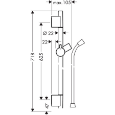 Душевая штанга Hansgrohe Unica S Puro 28632700 (белый матовый)