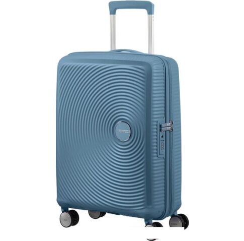 Чемодан-спиннер American Tourister SoundBox Stone Blue 55 см