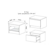 Тумба ДСВ Мори ТПМ 400.1/2 (белый)