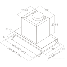 Кухонная вытяжка Elica Boxin LX/BL MAT/A/120 PRF0172168