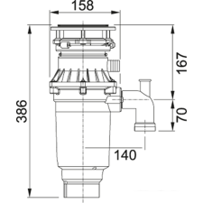 Измельчитель пищевых отходов Franke Turbo Elite Slimline TE-75S 134.0607.344