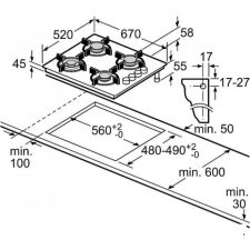 Варочная панель Bosch Serie 2 POP7C6O12O