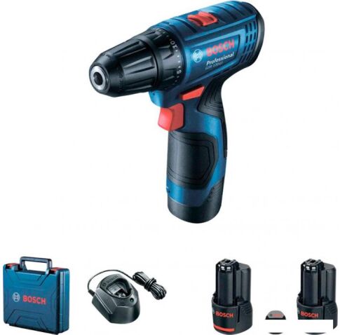 Дрель-шуруповерт Bosch GSR 120-LI Professional 06019G080 (с 2-мя АКБ, кейс, китайская вилка)