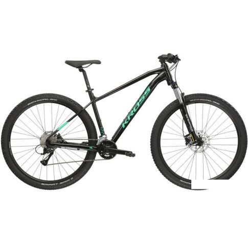 Велосипед Kross Level 1.0 29 XL/20" 2024 (черный/зеленый)