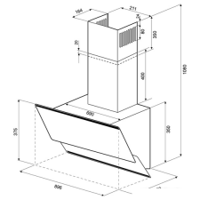 Кухонная вытяжка Krona Irida 900 Black Sensor