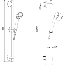 Душевой гарнитур  Milardo NIA1F65M16