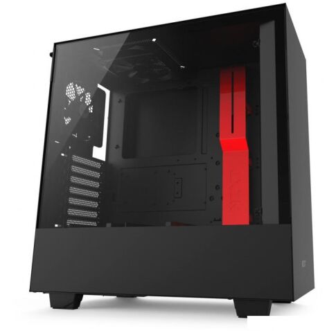 Корпус NZXT H500 (черный/красный)