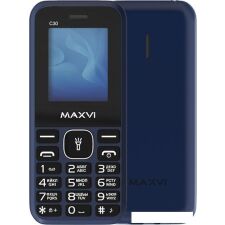 Кнопочный телефон Maxvi C30 (синий)