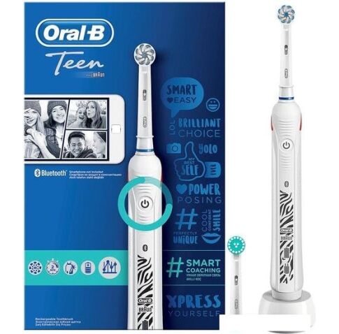 Электрическая зубная щетка Oral-B Smart 4 4000N Teen D601.523.3 (белый)