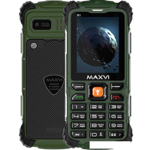 Кнопочный телефон Maxvi R1 (зеленый)