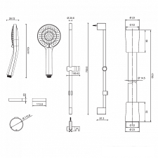 Душевой гарнитур  Jacob Delafon Elite E32910-CP