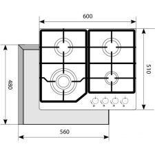 Варочная панель Akpo PGA 604 LGC (белый)