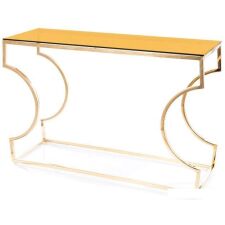 Консольный стол Signal Kenzo C (дымчатый янтарь/золотой)