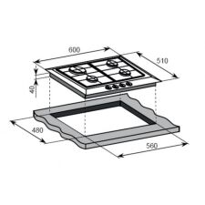 Варочная панель Weissgauff HGG 640 WG Nano Glass