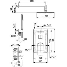 Душевая система Armatura Mokait 5539-511-00