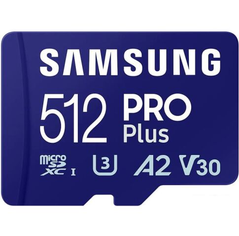 Карта памяти Samsung PRO Plus microSDXC 512GB MB-MD512SA/EU (с адаптером)