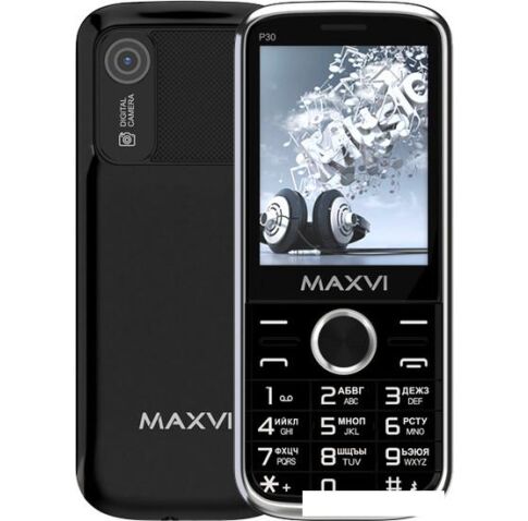 Кнопочный телефон Maxvi P30 (черный)