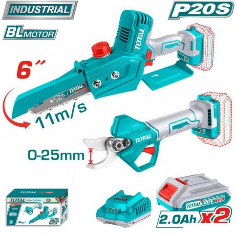 Total TOSLI240306 (пила цепная, секатор, 2 АКБ)