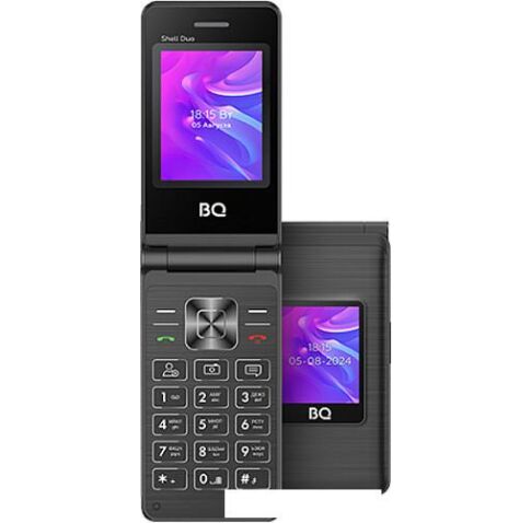 Кнопочный телефон BQ BQ-2412 Shell Duo (черный)